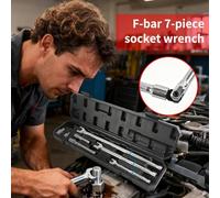 laxreheye Set Di Chiavi A Da 7 Pezzi - Strumento A Robusto Con Manico Lungo Per Chiavi Da 7 Pezzi - Barra Rompitratta con Manico Flessibile Chiave - per Costruzione, Manutenzione di Autoveicoli,