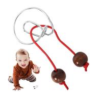 laxreheye Set di puzzle in metallo, 8 pezzi Test Mind Game Giocattoli rompicapo, gioco di blocco di sblocco di ferro portatile, giocattoli educativi puzzle di flessibili, riutilizzabili