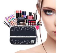 laxreheye Set trucco multiuso, set trucco per donna - Set multiuso da donna 27 pezzi | Kit da viaggio con borsa cosmetica per adolescenti, donne, ragazze, professionisti principianti