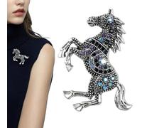 laxreheye Spilla Cavallo - per Abbigliamento Donne e Uomini,Spilla a Forma di Cavallo con Strass - Per Cappelli Sciarpe Borse Giacche Di Jeans Bavero Collo Matrimonio Feste Party Cosplay