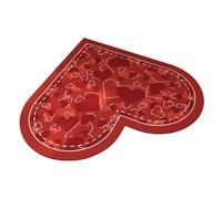 laxreheye Tappetino doccia ad asciugatura rapida, tappetino porta WC - Red Love Rug Super Assorbente Bath Rug | Tappetino doccia romantico 23.6x23.6x0.4 pollici per la decorazione domestica