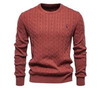 Lay U HOME Autunno e Inverno Maglione da Uomo Maglione Ricamo Tinta Unita Maglione Uomo Modelli