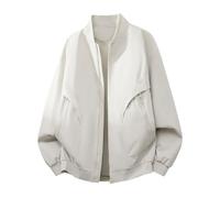 Lay U Home Giacca da piloto Stile Strada Unisex, Antivento e Impermeabile, Collo da Baseball, Versione per Coppie, per Primavera e Autunno