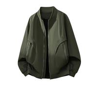 Lay U Home Giacca da piloto Stile Strada Unisex, Antivento e Impermeabile, Collo da Baseball, Versione per Coppie, per Primavera e Autunno