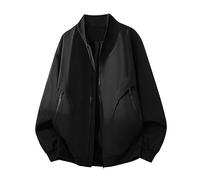 Lay U Home Giacca da piloto Stile Strada Unisex, Antivento e Impermeabile, Collo da Baseball, Versione per Coppie, per Primavera e Autunno