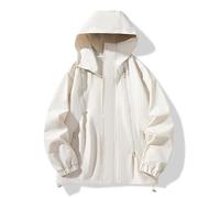 Lay U Home Giacca Impermeabile Singola per Esterni, Unisex, per Coppie, Comoda e Impermeabile, Stile Giacca da Lavoro o Trench per Donna, Giacca Casual per Uomo