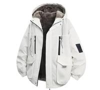 Lay U Home Piumino Uomo con Cappuccio Ampio e Imbottito Stile Parka, per l'inverno, Giaccone