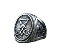 LAYCHEN Nuovi Anelli Da Uomo Anello Lucifero Satana Per Adolescenti Stregoneria Wicca Gioielli Regalo Vintage