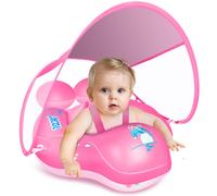 LAYCOL Baby Pool Float with UPF50+ Sun Protection Canopy Add Tail Never Flip Over Inflatable Baby Float Toddler for Age of 3-36 Months