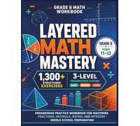 Layered Math Mastery Grade 6 3-Level Progressive Practice Workbook with 1300+ Exercises for Mastering: Fractions, Decimals, Ratios, and Integers | Middle School Prep for Kids Ages 11-12