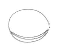 Layered Waist Chain Belt, Women Waist Chain for Dress Multilayer Round Tag Love Tassel Belly Chain for Women Waist Belts(Silver)