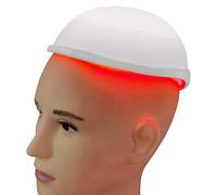 Layhou Cuffia per capelli a luce rossa e blu, per trattare la perdita di capelli, rilassamento del cuoio capelluto, per uomini e donne, 3 modalità di funzionamento, 5 livelli di energia, funzione