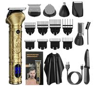 Layhou Kit di toelettatura 6 in 1 da uomo, set di tosaerba, rasoio, trimmer elettrico per capelli corpi, tosanaso, kit di taglio per capelli