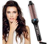 Layhou Pettine per capelli agli ioni negativi da 65 W, pettine lisciante per capelli, pettine lisciante, doppio uso, 120-200 °C, display LCD regolabile