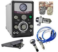 LAYIQDC Kit di Macchine per Incisione Pneumatica per Gioielli - Velocità Regolabile da 400 a 8000 Giri/Min - Doppia Testa - Utensile Incisore Pneumatico a Micro per Oro e Argento