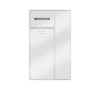 LaYiQimn Nicchia Doccia Doccia a Parete in Acciaio Inox con cestello, Doppio ripiano per Bagno e Hotel (Bianco 67x40x14cm)