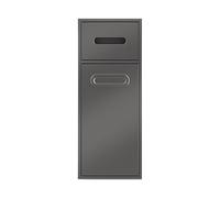LaYiQimn Nicchia Doccia Doccia a Parete in Acciaio Inox con cestello, Doppio ripiano per Bagno e Hotel (Grigio 50x20x14cm)