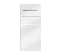LaYiQimn Nicchia Doccia Doccia a Parete in Acciaio Inox con cestello, Doppio ripiano per Bagno e Hotel (Bianco 67x30x14cm a)