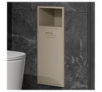 LaYiQimn Nicchia Doccia Doccia in Acciaio Inossidabile, Supporto a Parete con cestello, Doppio Strato di stoccaggio Verticale per Gli Elementi Essenziali del Bagno (Beige 30x50x14 cm)