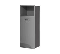 LaYiQimn Nicchia Doccia Doccia in Acciaio Inox, Supporto a Parete con cestello, Doppio Strato di stoccaggio Verticale per Gli Elementi Essenziali del Bagno (Grigio 30x50x14cm)