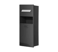LaYiQimn Nicchia Doccia Doccia in Acciaio Inox, Supporto a Parete con cestello, Doppio Strato di stoccaggio Verticale per Gli Elementi Essenziali del Bagno (Nero 30x65x14 cm)