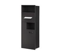 LaYiQimn Nicchia Doccia Doccia in Acciaio Inox, Supporto a Parete con cestello, Doppio Strato di stoccaggio Verticale per Gli Elementi Essenziali del Bagno (Nero 30x78x14 cm)