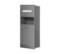 LaYiQimn Nicchia Doccia Doccia in Acciaio Inox, Supporto a Parete con cestello, Doppio Strato di stoccaggio Verticale per Gli Elementi Essenziali del Bagno (Grigio 30x65x14cm)