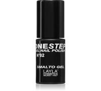 Layla Cosmetics One Step smalto per unghie colore N.2 100% Black 5 ml