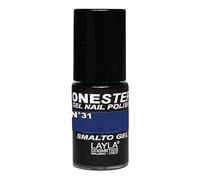 LAYLA ONE STEP Smalto Semipermanente in Gel 3-in-1 Veloce e Facile Applicazione Durata 3 Settimane Alta Pigmentazione Senza Strato di Dispersione 5ML Layla Cosmetics N.31 BLUES (Blu)