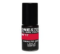 LAYLA ONE STEP Smalto Semipermanente in Gel 3-in-1 Veloce e Facile Applicazione Durata 3 Settimane Alta Pigmentazione Senza Strato di Dispersione 5ML Layla Cosmetics N.17 ALLA SCALA (Rosso)