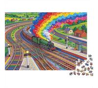 Layout in miniatura della ferrovia a vapore Heritage Puzzle in Legno Impermeabile DIY Puzzles Da 1000 Pezzi Per Adulti Sfidanti E Rompicapo Giochi Di Impegnativi