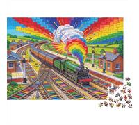 Layout in miniatura della ferrovia a vapore Heritage Puzzle in Legno Impermeabile Puzzles Da 1000 Pezzi Per Adulti Colorati Giochi Educativi