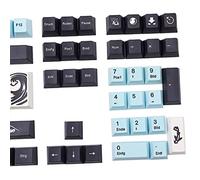 Layout Keycap Set 134 Key Cherry Profile PBT 5 lati per tastiera meccanica per 61/87/104/108 Keys blu e nero per tastiera meccanica Cherry Proile Altezza