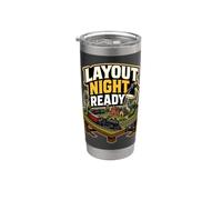 LAYOUT NIGHT READY Ferrovia Modellismo Treno Bicchiere termico in acciaio inox doppia parete