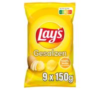 Lay's Salato - Patatine salate croccanti per una festa di successo (9 x 150 g)