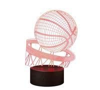 Laysinly Pallacanestro 3D Luce Notturna, 16 Cambi di Colore Telecomando Camera dei Bambini Casa LED Desk Lampada Decor, Natale Compleanno Regali Ragazzo Ragazze Amante del Basket