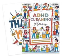 Layviosea Pianificatore di pulizia e organizzazione ADHD, agenda giornaliera settimanale mensile per le pulizie e tabella delle faccende domestiche con modelli modificabili