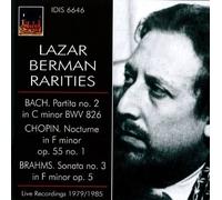 Lazar Berman, Piano - Lazar Berman Rarities-Bach,Chopin,Brahms