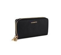 Lazarotti Bologna Leather Double Zip Around Wallet Black