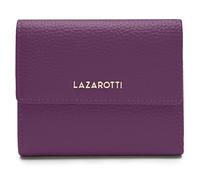 Lazarotti Bologna Portafoglio da donna in pelle di medie dimensioni, con bottone automatico, 8 scomparti per carte, portamonete, protezione RFID, 12 x 10 x 3 cm (2 larghezze regolabili), Viola, taglia