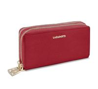 Lazarotti Bologna XL Portafoglio da donna in pelle | 2 grandi scomparti con cerniera, 20 scomparti per carte di credito, portamonete, protezione RFID | 20 x 4 x 11 cm, rosso, taglia unica, Classico