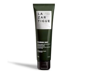 Lazartigue Nourish Shampoo 2 in 1, balsamo detergente altamente nutriente e non schiumogeno, arricchito con karitè, nessun attrito o rottura, deterge intensamente i capelli in 1 passaggio 150 ml