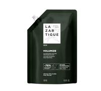 LAZARTIGUE VOLUMIZE Shampoo, shampoo senza solfati arricchito con proteine del riso per ammorbidire e pompare naturalmente i capelli fini zoppicanti, vegano (ricarica da 500 ml)