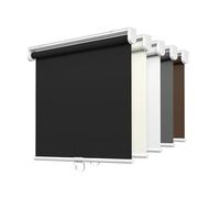 LazBlinds No Tools No Drill - Tende a rullo senza fili, 100% oscuranti, per finestre, isolamento termico, protezione UV impermeabile, avvolgibile, 50 cm di larghezza x 122 cm di altezza, nero