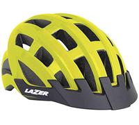 Lazer Casco Compact DLX Flash Yellow Uni + Net + LED Taglia Casco única