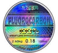 LAZER LINE Filo da Pesca Trasparente Fluorocarbon 100m DIA 0,18mm Test 2,6kg - Lenza da Pesca Trota Lago Carpa Luccio - Lenze Spinning per Aqua Dolce e Salata - Method Feeder Kit - Fishing Accessories