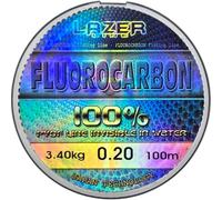 LAZER LINE Filo da Pesca Trasparente Fluorocarbon 100m DIA 0,20mm Test 3,4kg - Lenza da Pesca Trota Lago Carpa Luccio - Lenze Spinning per Aqua Dolce e Salata - Method Feeder Kit - Fishing Accessories