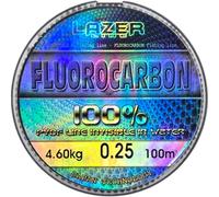 LAZER LINE Filo da Pesca Trasparente Fluorocarbon 100m DIA 0,25mm Test 4,6kg - Lenza da Pesca Trota Lago Carpa Luccio - Lenze Spinning per Aqua Dolce e Salata - Method Feeder Kit - Fishing Accessories