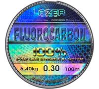 LAZER LINE Filo da Pesca Trasparente Fluorocarbon 100m DIA 0,30mm Test 6,4kg - Lenza da Pesca Trota Lago Carpa Luccio - Lenze Spinning per Aqua Dolce e Salata - Method Feeder Kit - Fishing Accessories