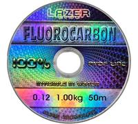 LAZER LINE Filo da Pesca Trasparente Fluorocarbon 50m DIA 0,12mm Test 1,0kg - Lenza da Pesca Trota Lago Carpa Luccio - Lenze Spinning per Aqua Dolce e Salata - Method Feeder Kit - Fishing Accessories